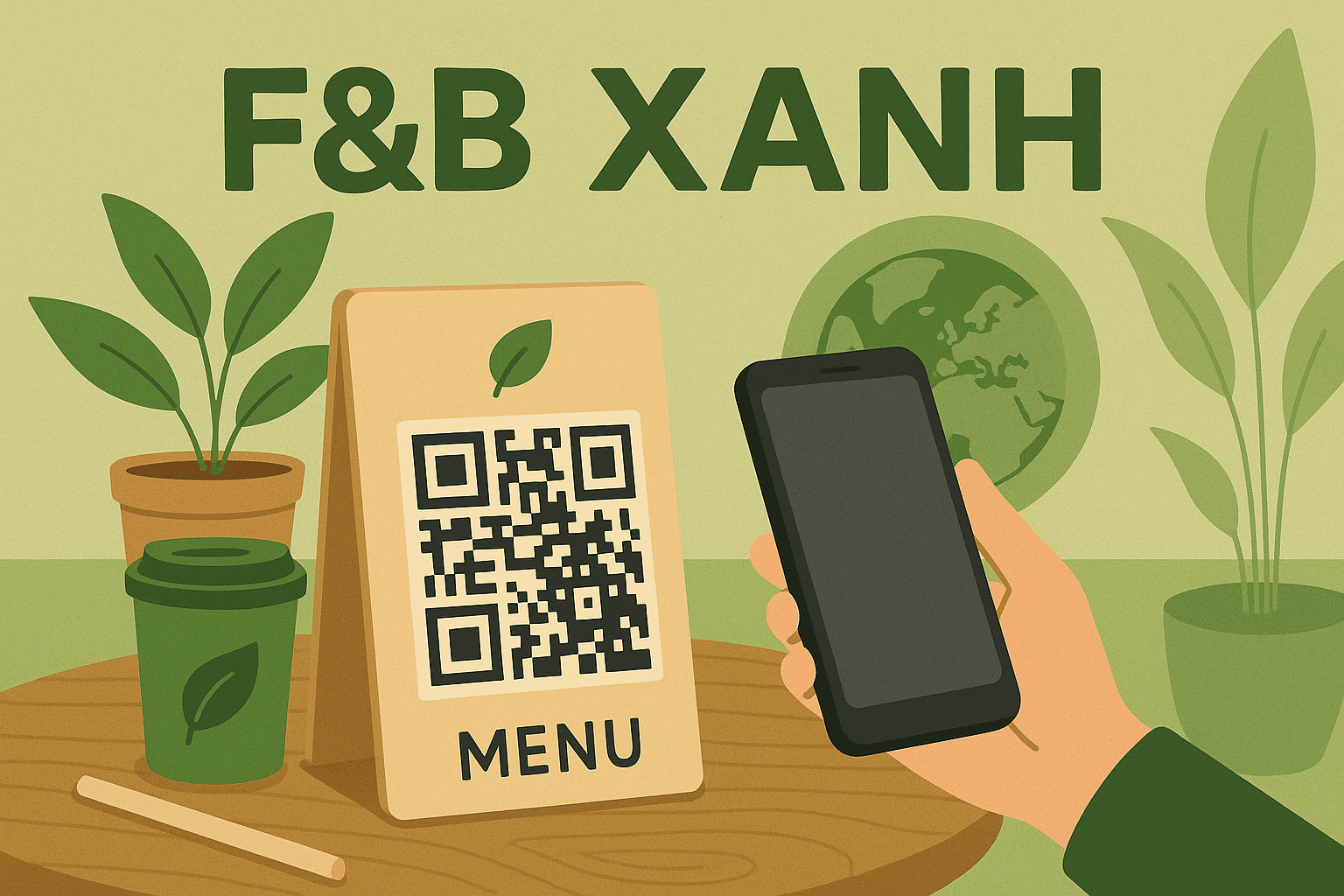 F&B Xanh: Biến Menu QR Code Thành Thông Điệp Bảo Vệ Môi Trường (Zero Waste) Cho Thương Hiệu