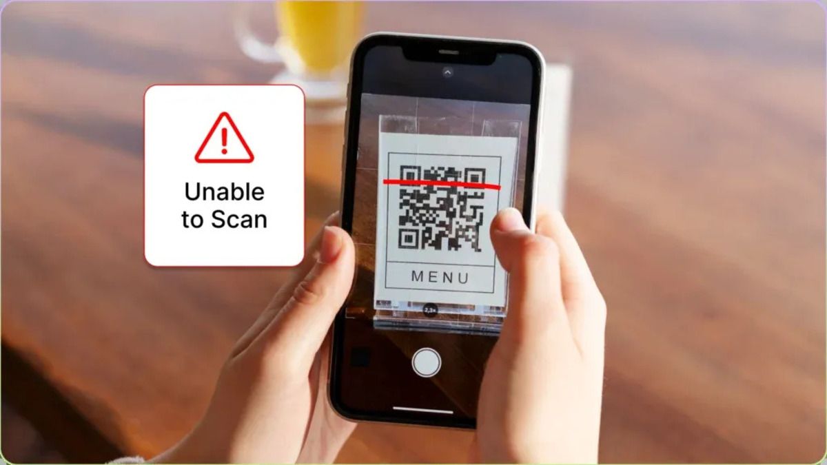 Scan errors stem from poor lighting, reflective glare, low contrast, cropped quiet zones, or dense payloads
